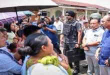 Manipur CM Visits Makhan Naga Village, Reviews Situation of Displaced Families