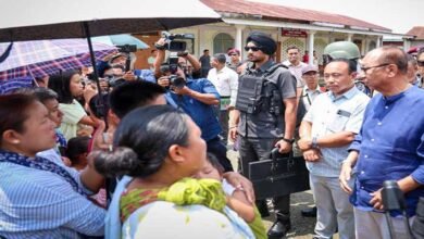 Manipur CM Visits Makhan Naga Village, Reviews Situation of Displaced Families