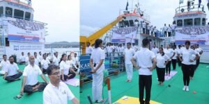 IWAI Marks Yoga Day with Mid-River Yoga Sessions on the Brahmaputra