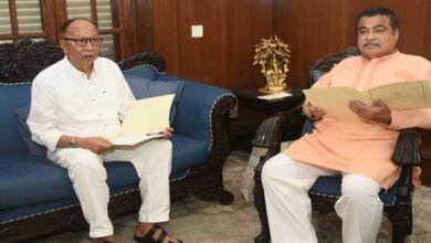 Manipur CM Meets Nitin Gadkari, Seeks Early Approval for Elevated Highway Project