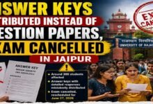 Rajasthan : MA Sociology Students Receive Answer Keys Instead of Question Papers