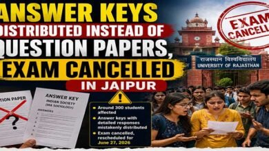 Rajasthan : MA Sociology Students Receive Answer Keys Instead of Question Papers