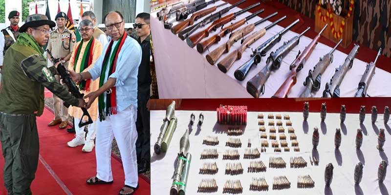 Manipur: 46 KCP (PWG) Cadres Lay Down Arms Under Rehabilitation Initiative