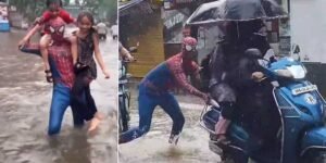 Spider-Man Hits Bhiwandi Streets to Help People Amid Heavy Mumbai Rains