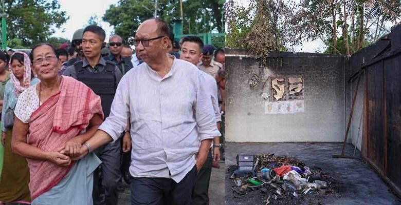 Manipur CM Visits Kanto Sabal, Reviews Reconstruction After Arson Incident
