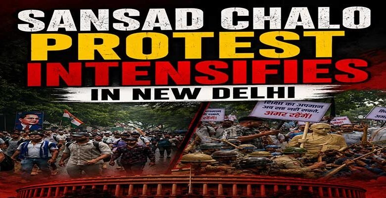 Latest Updates: 'Sansad Chalo' Protest Intensifies in New Delhi
