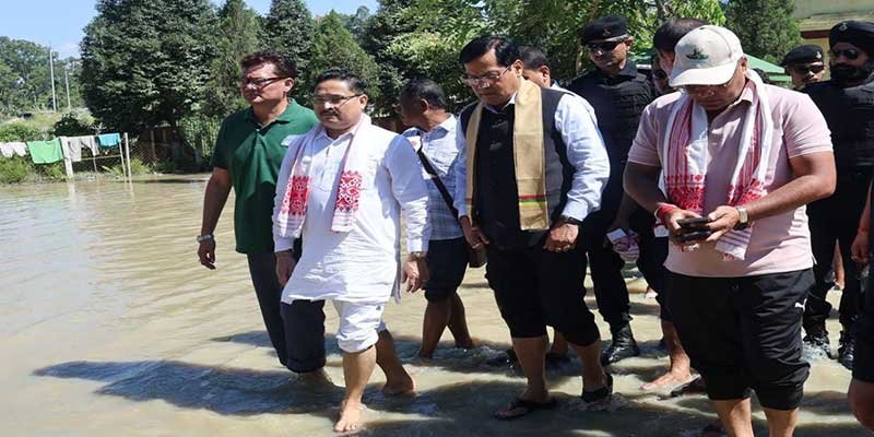 Sarbananda Sonowal Reviews Flood Relief in Sivasagar, Assures Full Central Support