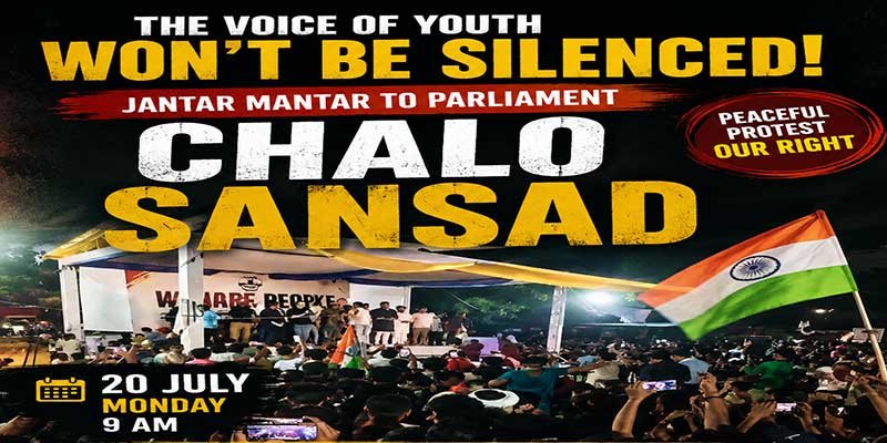 Jantar Mantar Dharna Escalates into Nationwide Youth Movement Ahead of 'Chalo Sansad' March