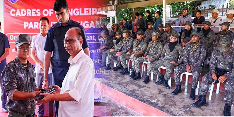 46 KCP-Taibanganba Cadres Surrender Arms, Join Mainstream in Manipur﻿
