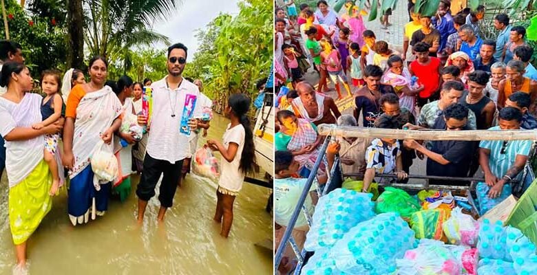 Assamese YouTuber Bhukhan Pathak Distributes ₹3 Lakh Relief to Assam Flood Victims