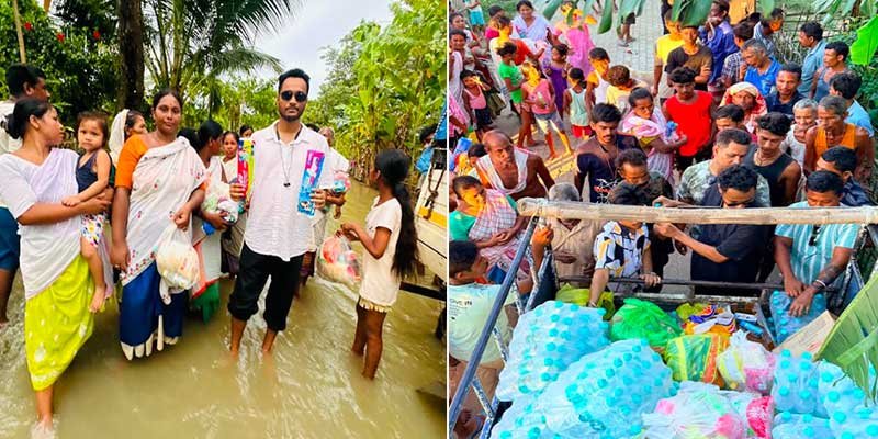 Assamese YouTuber Bhukhan Pathak Distributes ₹3 Lakh Relief to Assam Flood Victims
