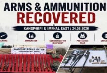 Manipur: Large Cache of Weapons Seized in Kangpokpi and Imphal East