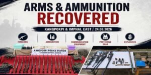 Manipur: Large Cache of Weapons Seized in Kangpokpi and Imphal East