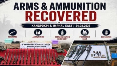 Manipur: Large Cache of Weapons Seized in Kangpokpi and Imphal East