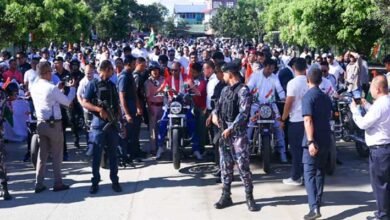 Manipur CM Leads ‘Har Ghar Tiranga’ Bike Rally