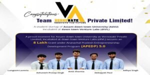 Student startup Vernovate, incubated at Assam down town University, has secured an ₹8 lakh APEDP 5.0 grant after ranking 26th among selected startups.