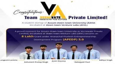 Student startup Vernovate, incubated at Assam down town University, has secured an ₹8 lakh APEDP 5.0 grant after ranking 26th among selected startups.
