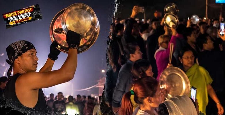 Manipur Valley Sees ‘Noise Protest’ Against Continuing Ethnic Conflict