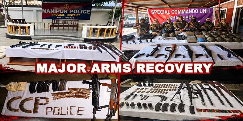 Security Forces Seize AK-Series Rifles, Grenades and Bulletproof Gear in Manipur﻿