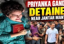 Priyanka Gandhi Holds Constitution as Police Remove Her From Protest Site
