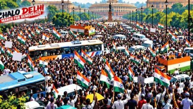 Rahul Gandhi Leads INDIA Bloc March in Delhi, Demands Gyanesh Kumar’s Resignation