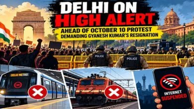 Delhi on High Alert over October 10 Protest; 45 Trains Cancelled, Mobile Internet Suspended in Central Delhi