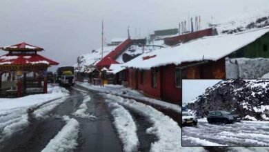 Early Snowfall Blankets Nathu La, Gnathang Valley and Kupup in East Sikkim