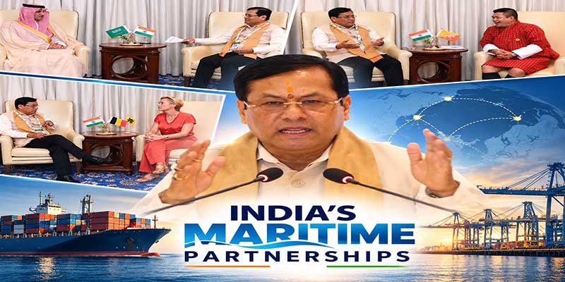 Sonowal Pushes Global Maritime Partnerships with Saudi Arabia, Belgium and Bhutan